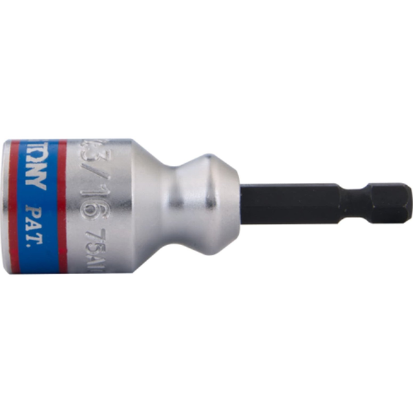 KT THREADED ROD SOCKET 8mm FOR SCREWDRIVERS 1/4" x 66MM (RANGE 7.6 - 8.0mm)