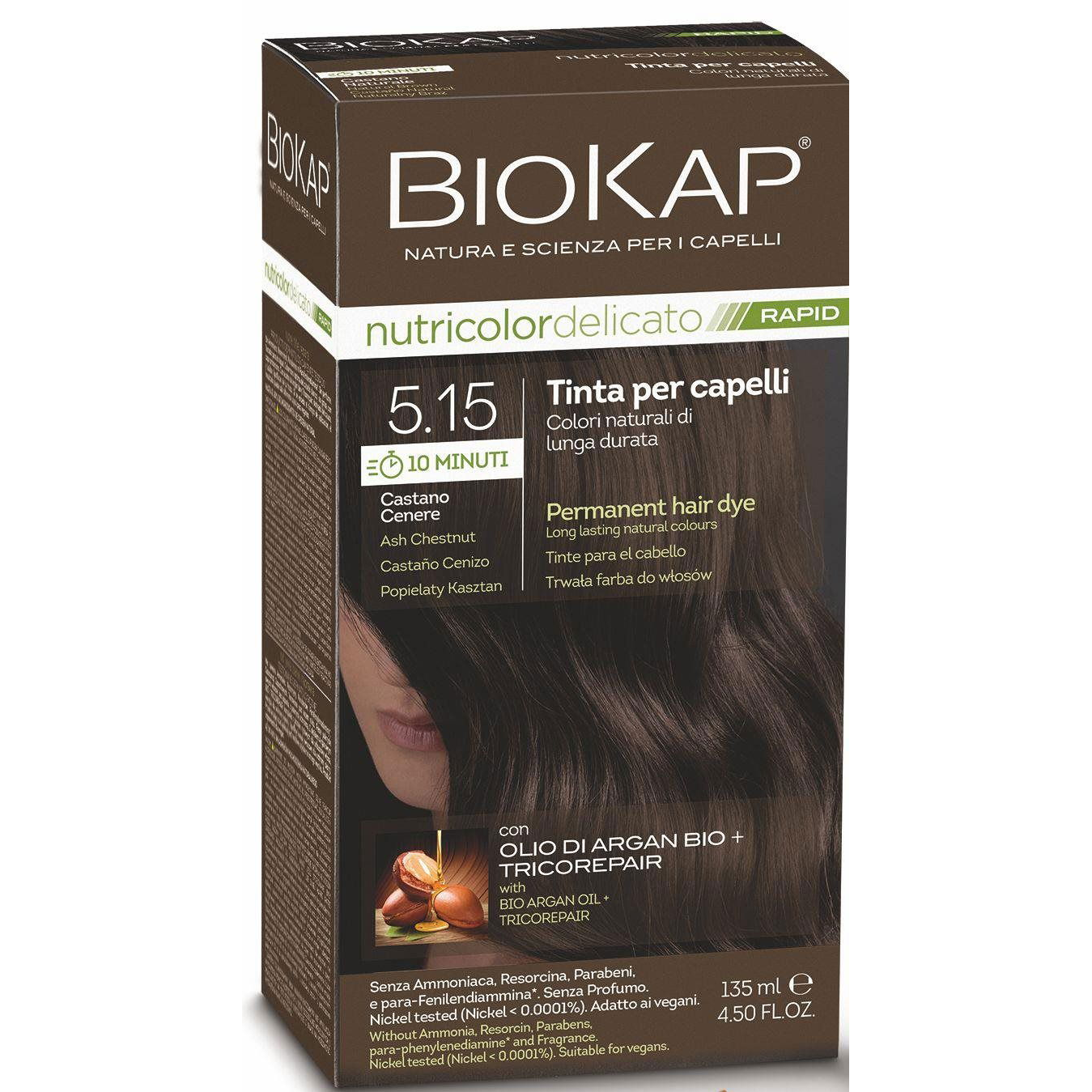 BIOKAP Delicato Rapid 5.15 Hamvas gesztenyebarna 135 ml (8030243025654)