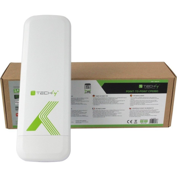 Techly I-WL-CPE880 WLAN csatlakozási pont 300 Mbit/s Fehér Ethernet-áramellátás (PoE) támogatása