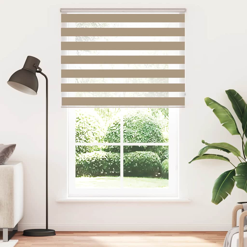 zebrafüggönnyel homokbarna szövetszélesség 140,9 cm poliészter (4014608)