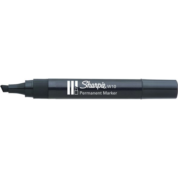 Papermate Marcador Permanente W10 Punta Biselada Trazo 2.5-5.5 Mm Color Negro Ref. S0...
