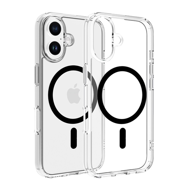 Dviced DV511011 MagSafe iPhone 16 átlátszó/fekete hátlap (DV511011)