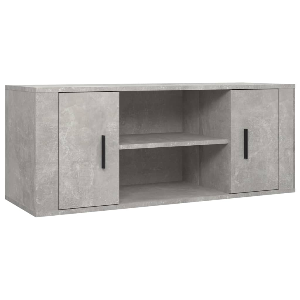 betonszürke szerelt fa TV-szekrény 100x35x40 cm (823095)