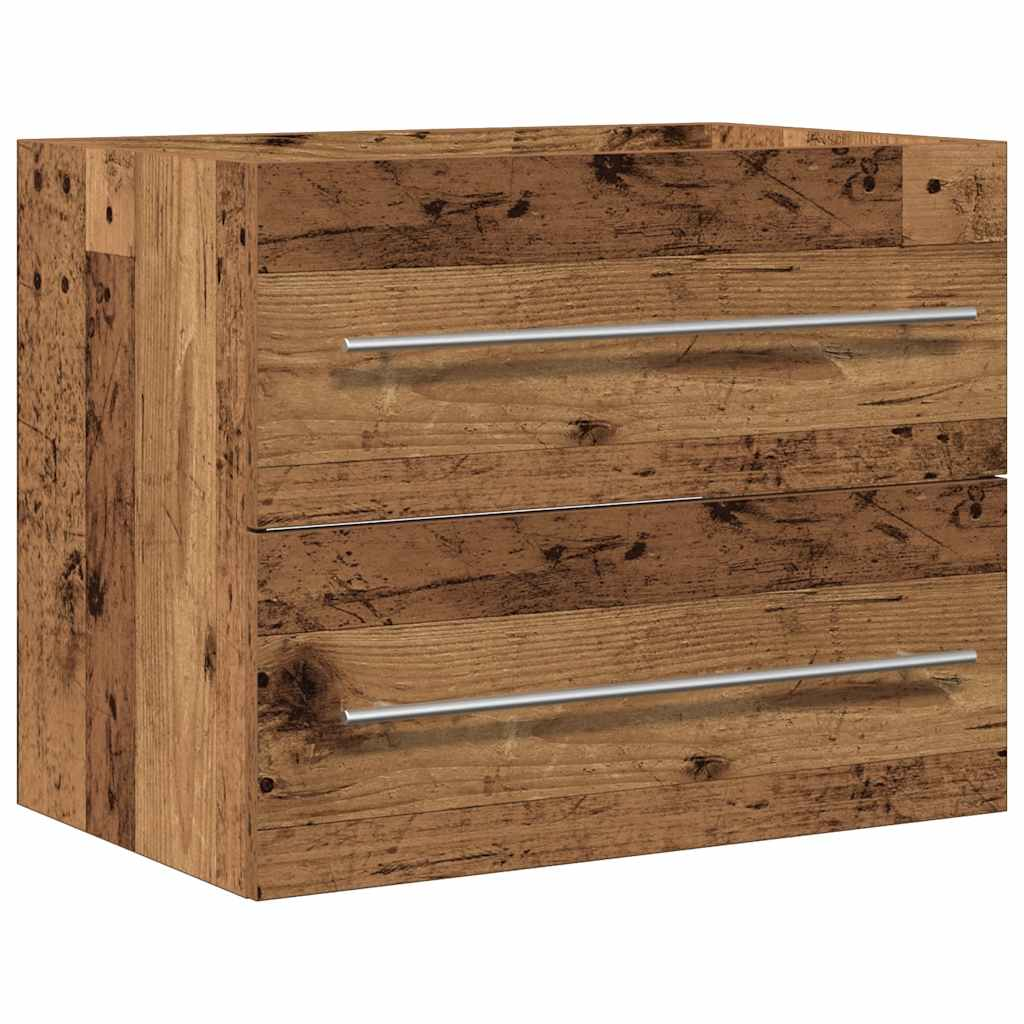 antik fa szerelt fa mosdószekrény 60x38,5x48 cm (862026)