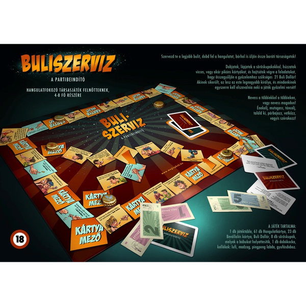 Buliszervíz- a partibeindító társasjáték (MEG29793)
