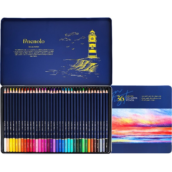 Pastelky Deli série Finenolo, 36 ks, kovové pouzdro