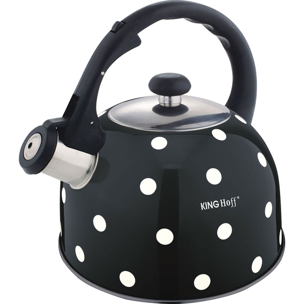 Ceainic emailat KingHoff KH-1051 cu fluier, 2,6 l