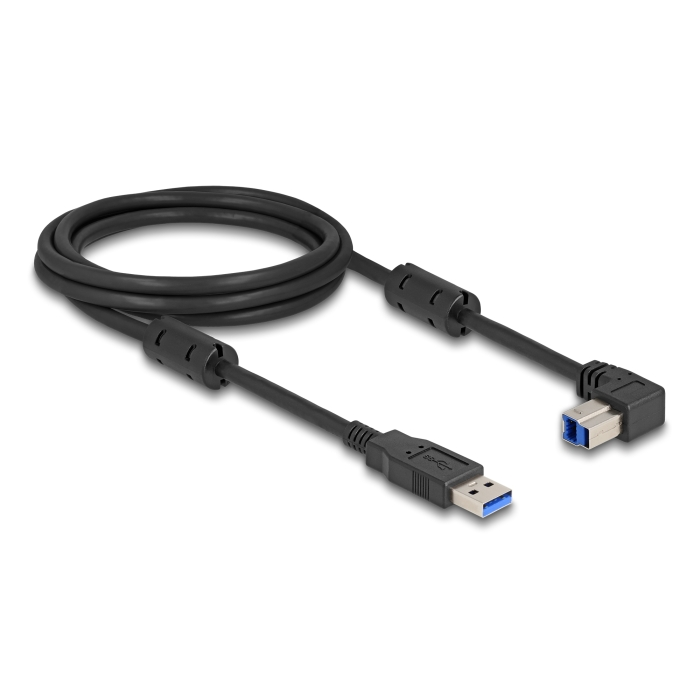 Delock USB 5 Gbps kábel A-típusú apa - B-típusú apa 90 lefelé néző csatlakozóapaval 2 m (81113)