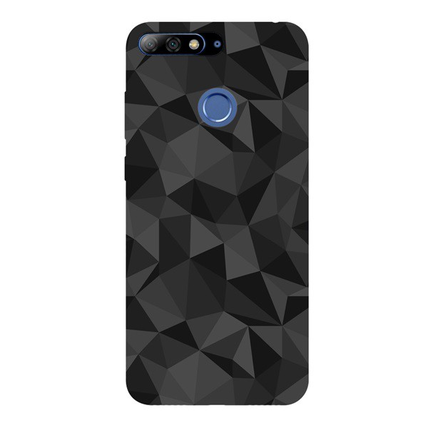 Szilikon telefonvédő (3D, gyémánt minta) FEKETE [Huawei Y7 Prime 2018 (Y7 2018)] (5996457792368)