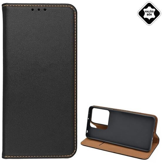 Gigapack Xiaomi Redmi Note 13 5G valódi bőr fliptok fekete (GP-154019) (GP-154019)