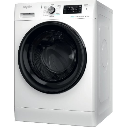 Whirlpool FFWDB976258BVEE kombinovaná práčka a sušička Voľne stojaci Predné plnenie Biela E
