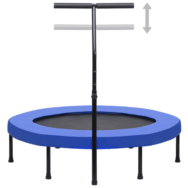 fitnesz trambulin kapaszkodóval és biztonsági párnázással 122 cm