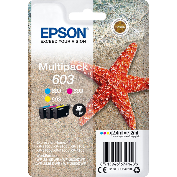 Epson C13T03U54020 blækpatron 1 stk Original Standard udbytte Blå, Magenta, Gul