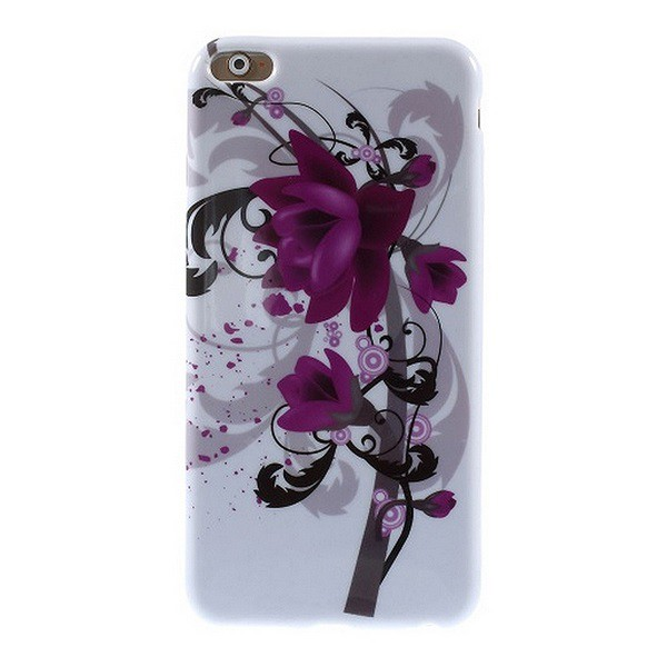 Szilikon telefonvédő (lótuszvirág minta) FEHÉR [Apple iPhone 6S Plus 5.5] (5996457489527)