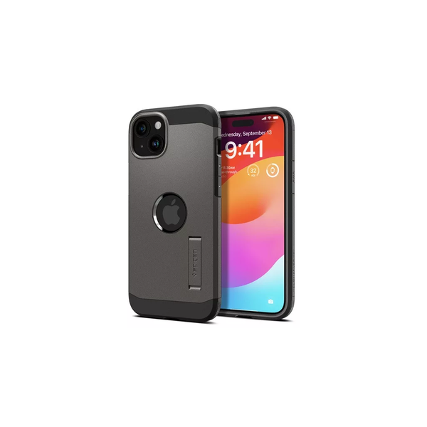 Spigen Apple iPhone 15 Tough Armor MagFit Ütésálló Tok - Szürke