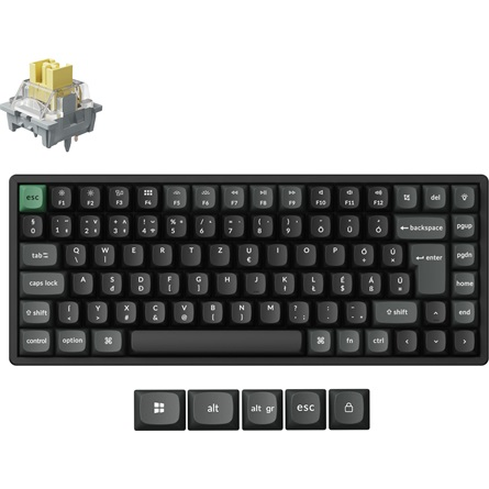 Клавиатура Keychron K2 Ultra 8K — K2U-J4P-HU, унгарска подредба, черна