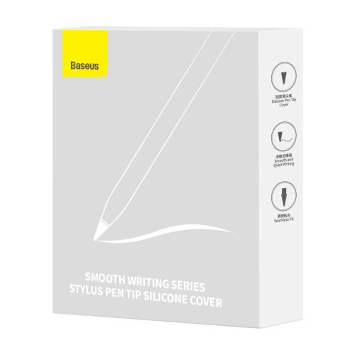 Baseus Tablet Tool Szilikon hegy Stylus Tollhoz (12 db/cs) Puha, Fehér (ARBJ020002)