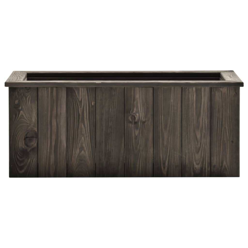 sötétszürke tömör fenyőfa magaságyás 74 x 32 x 30 cm (315414)