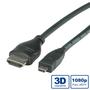 HDMI кабел ROLINE 11.04.5581, Type A M - HDMI Type D M, 2.0 м
