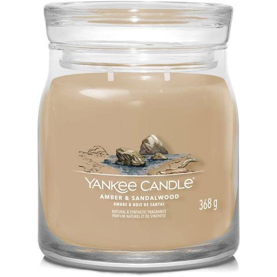 YANKEE CANDLE Signature 2 kanóc Amber & Sandalwood 368 g (5038581129259)