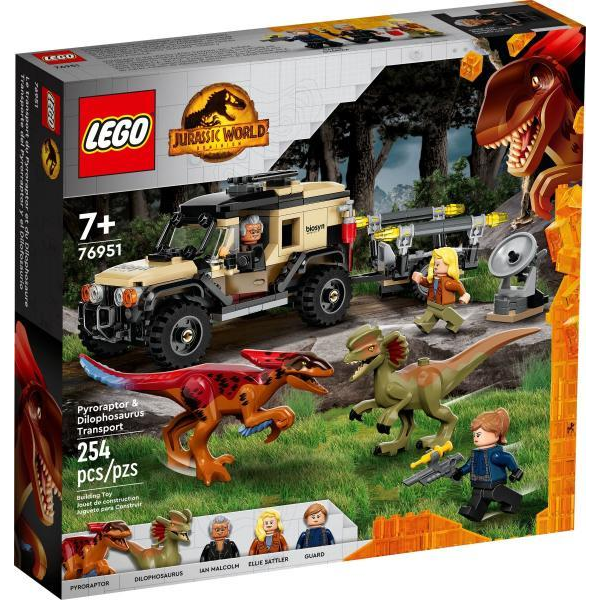 LEGO Jurský svět 76951 Přeprava pyroraptora a dilofosaura