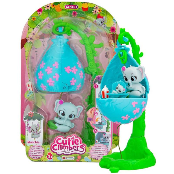 CUTIE CLIMBERS S1 Family Pack Munchies Eli Flower House with 1 Animal to Co