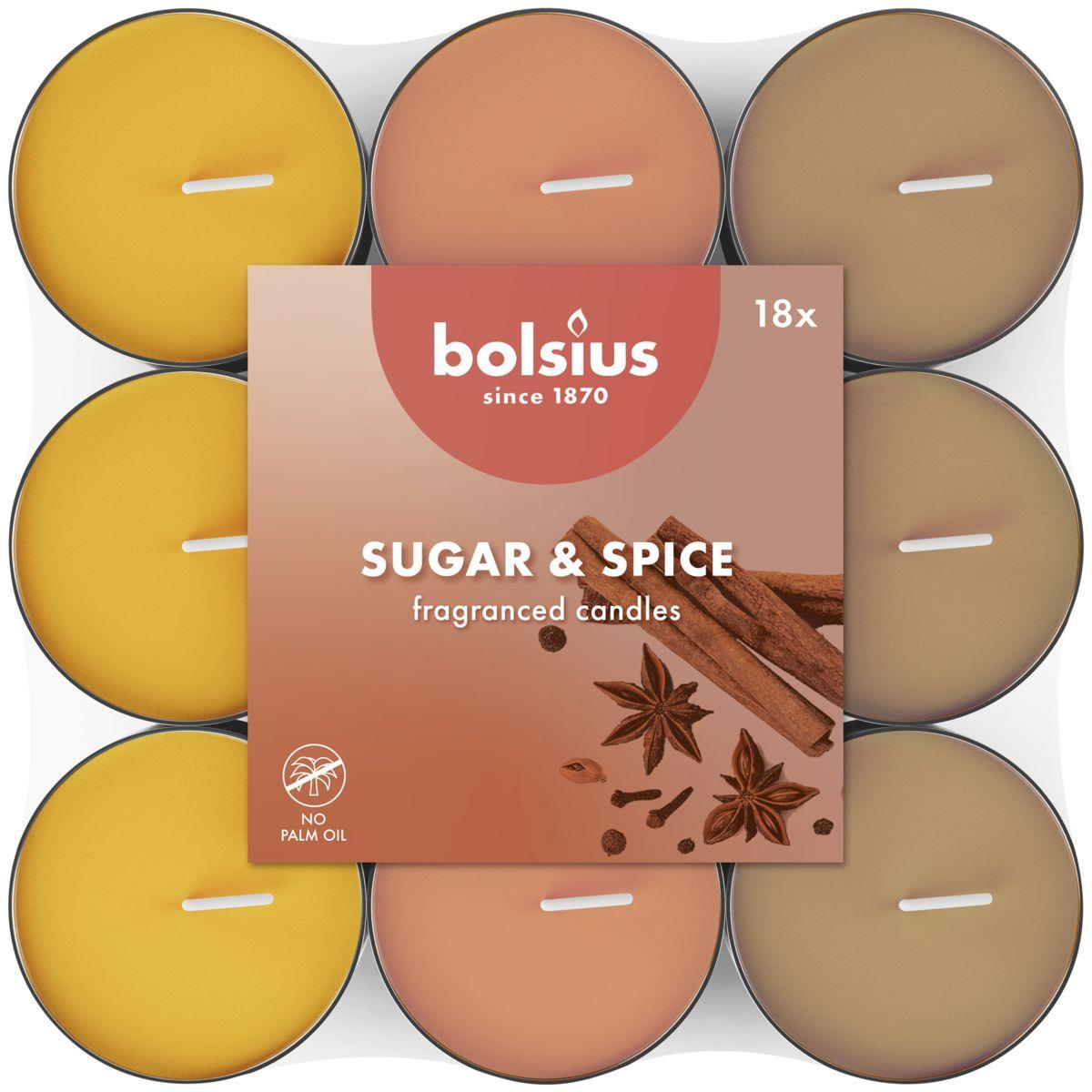 Bolsius Sugar and Spice 260 g, 18 db (8717847190116)