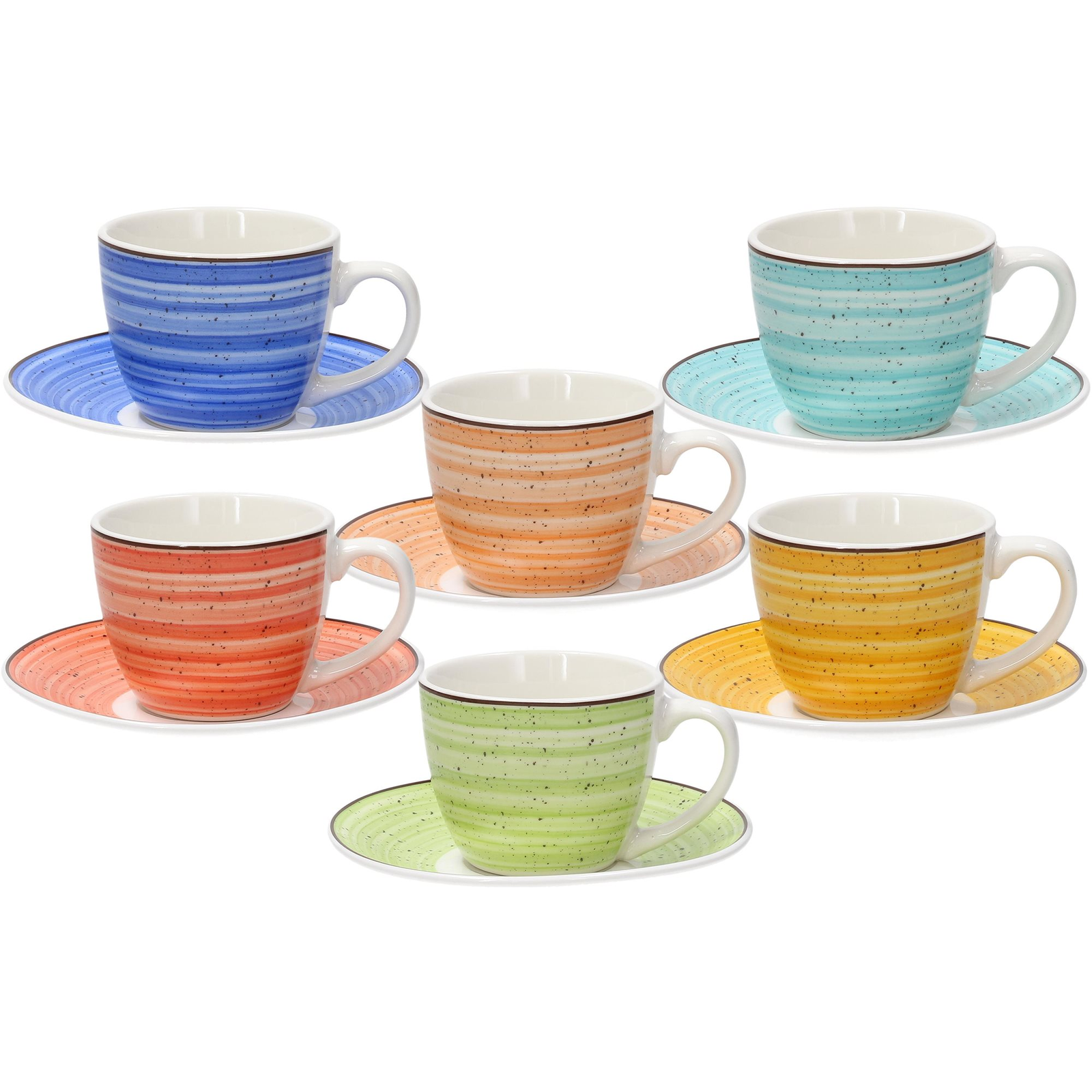 Tognana KALEIDO kávéscsészekészlet csészealjjal, 6 db, 80 ml (IR68501M145)