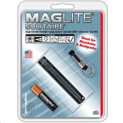 Maglite Solitaire elemlámpa fekete bliszter (K3A016) (K3A016)