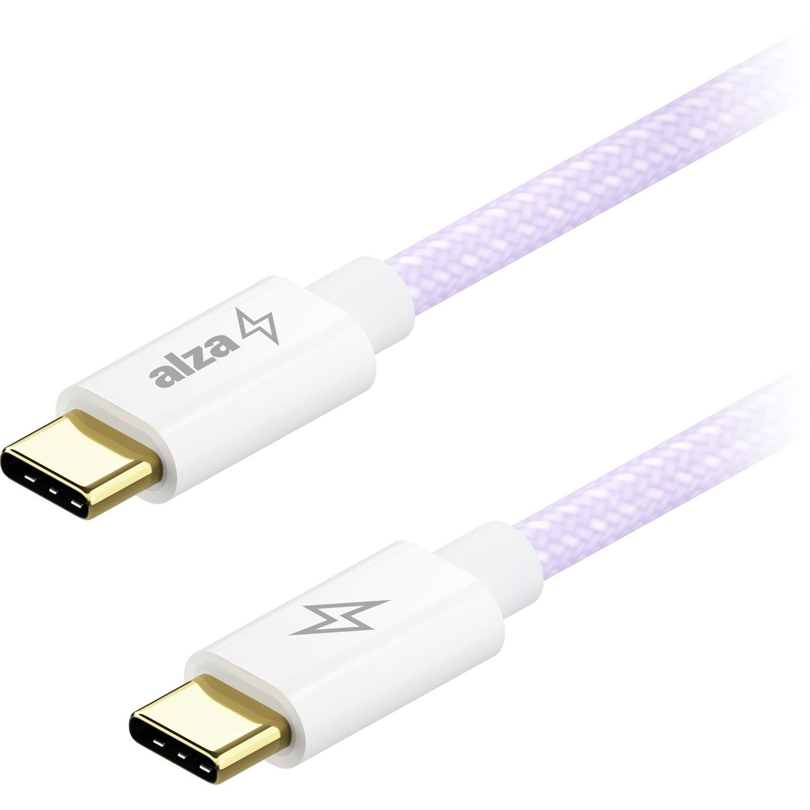AlzaPower CompactCore USB-C to USB-C 2.0, 100 W, 2 m - lila (APW-CBTC2002CV)