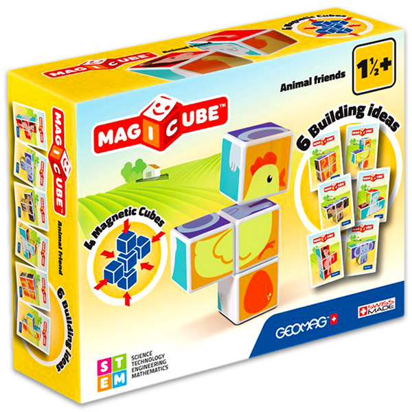 STAVEBNICE MAGNETICKÉ 4 el. DOMEČEK SKLÁDAČKA MAGNET hračka