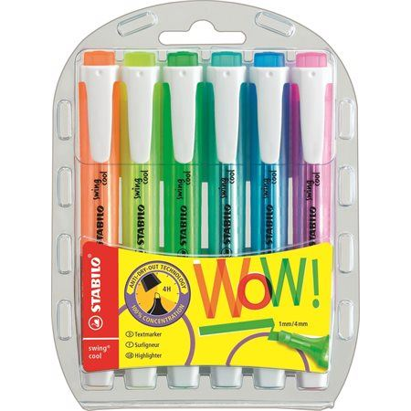 STABILO Swing Cool zvýrazňovač 6 kusov Multi