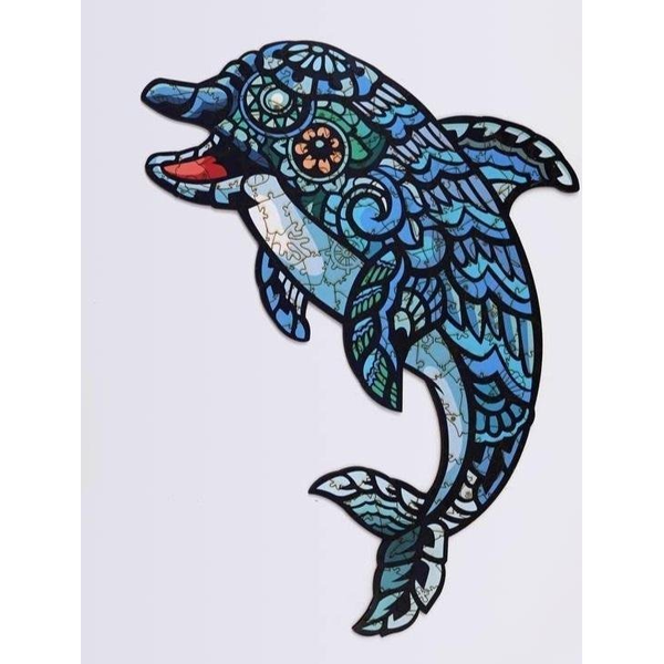  PuzzleOK Puzzle drewniane eko 84 Delfin A4