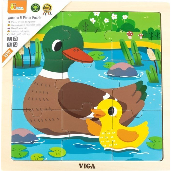 Puzzle De Madera De 9 Piezas Viga Pato