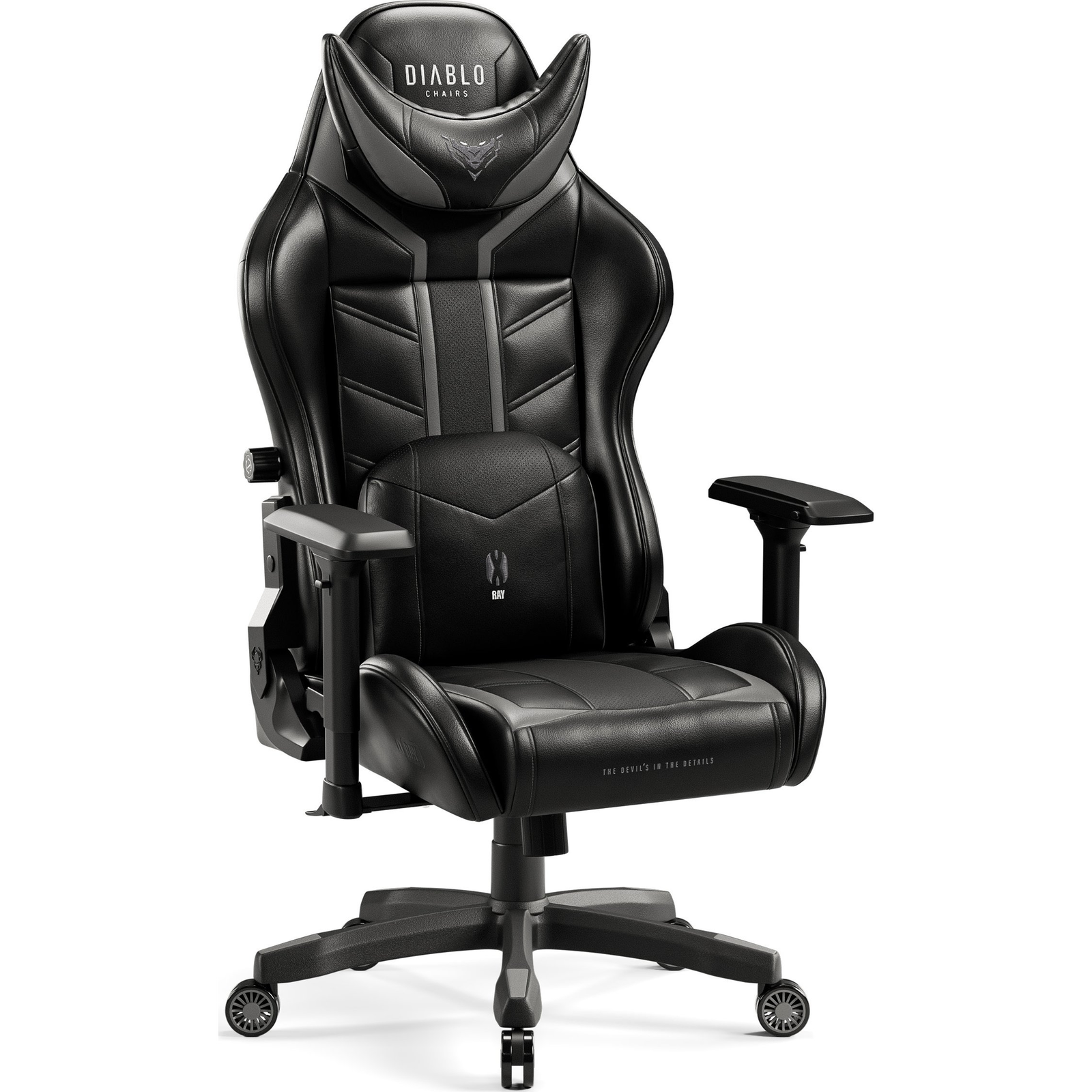 Diablo Chairs X-Ray 2.0 King Size, Black and Gray, XL