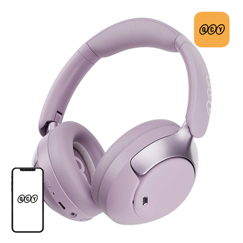 QCY H3 Pro ANC Bluetooth Fejhallgató Headset - Lila (H3 PRO PURPLE)
