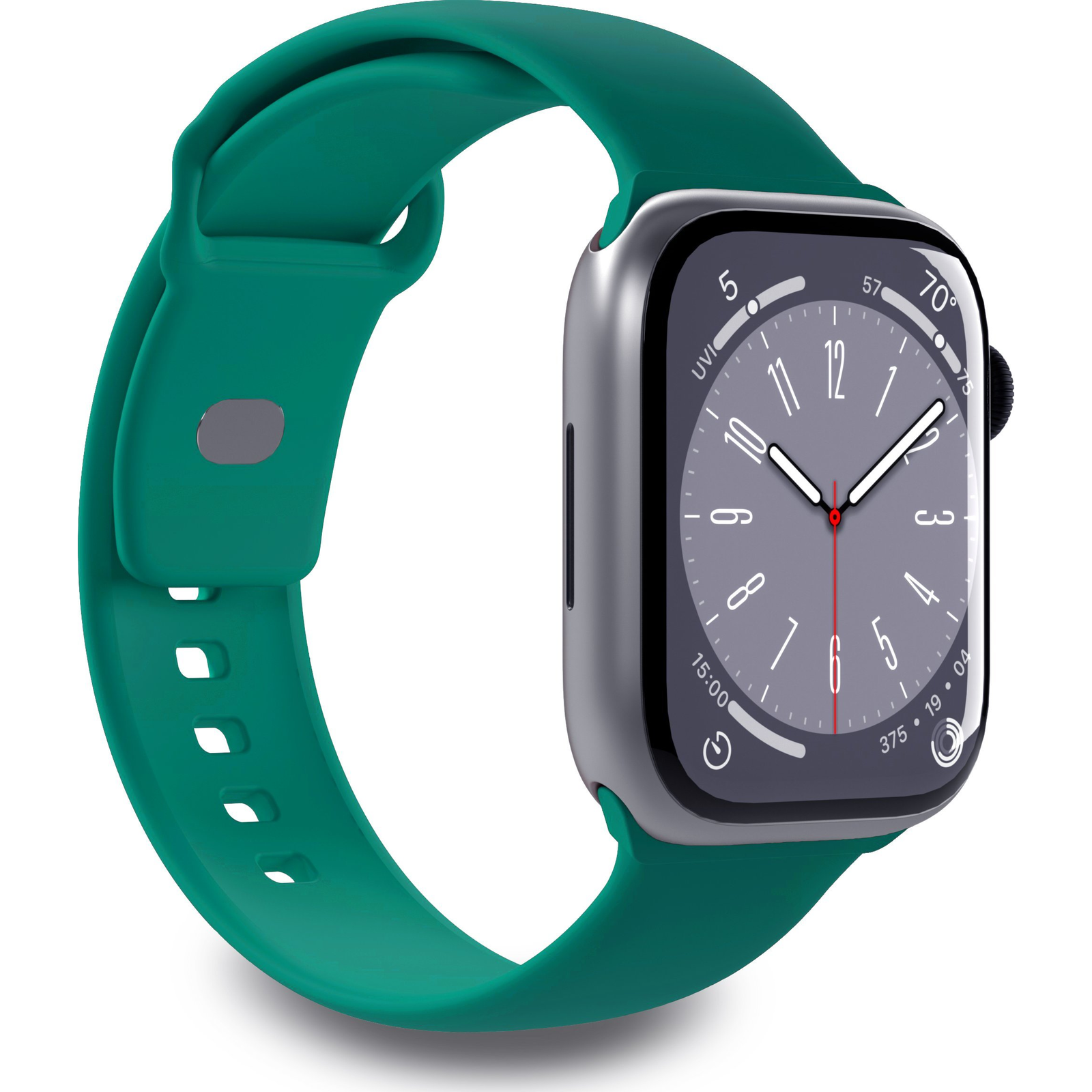 Puro Apple Watch 38/40/41mm Szilikon Okosóra szíj - Sötétzöld (PUR696)
