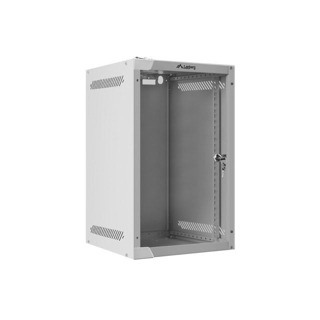 Lanberg 9U 10" fali rack szekrény 280x310mm ezüst (WF10-2309-10S) (WF10-2309-10S)