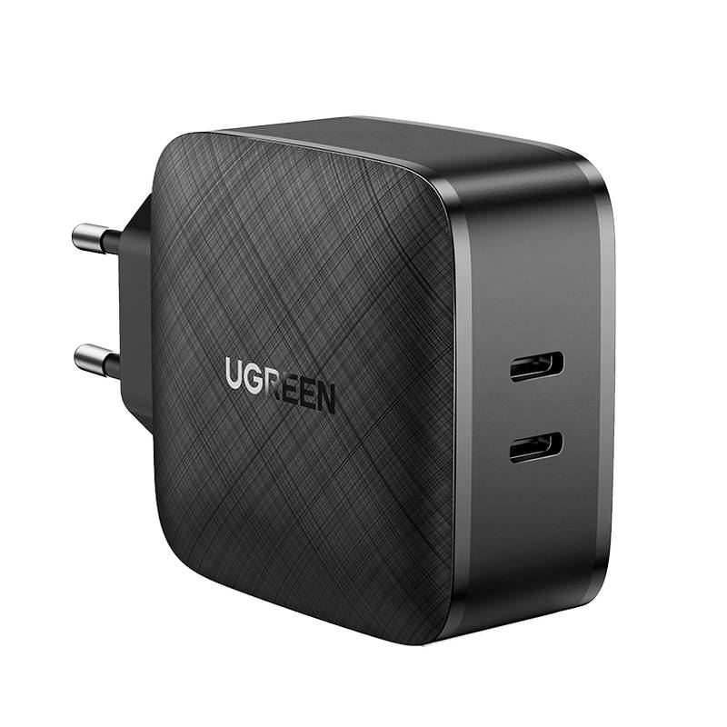Ugreen 70867 mobiltelefon töltő Univerzális Fekete AC Gyorstöltés Beltéri (UG70867)