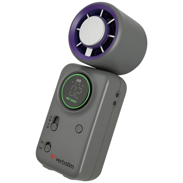 Verbatim 32347 nebulizzatore e ventilatore portatile personale Viola, Grigio