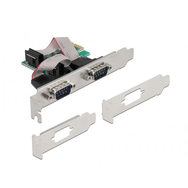 DeLock 2x Soros port bővítő kártya PCI-E (90046) (delock90046)