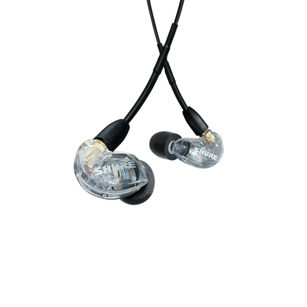 SHURE SE215DYCL+UNI-EFS Слушалки, управление и микрофон в кабела, RMCE-UNI 3,5 мм жак, прозрачна, кръгла кутия