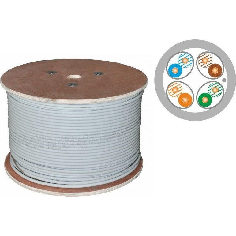 Alantec KIF6ALSOH500D hálózati kábel Fehér 500 M Cat6a U/FTP (STP) (KIF6ALSOH500D)