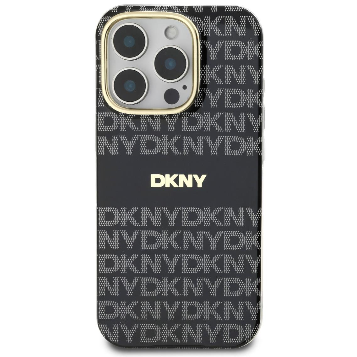 DKNY PC/TPU Repeat Pattern Tonal Stripe Magsafe iPhone 16 Pro Black tok (DKHMP16LHRHSEK)