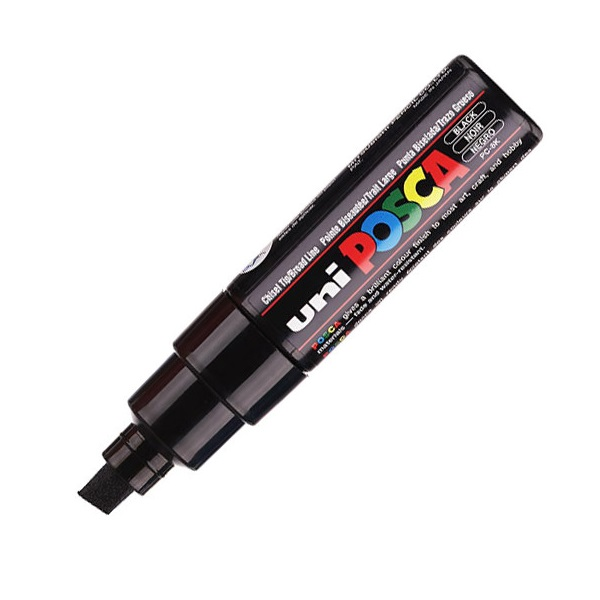Uni Posca PC-8K 8mm Dekormarker - Fekete (2UPC8KF)