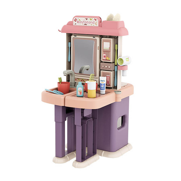 TIMELESS TOYS 2 az 1-ben játékkonyha és fürdőszoba 43 részes
