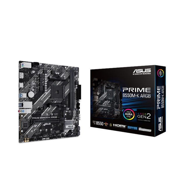 ASUS PRIME B550M-K ARGB AMD B550 AM4 foglalat Micro ATX