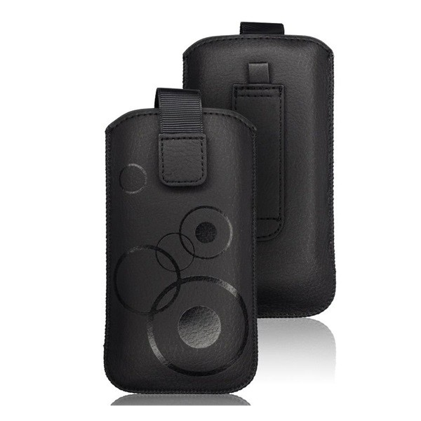 DEKOCASE tok álló (kör minta, kihúzható tépőzár, övre fűzhető, univerzális, 5.6-5.8