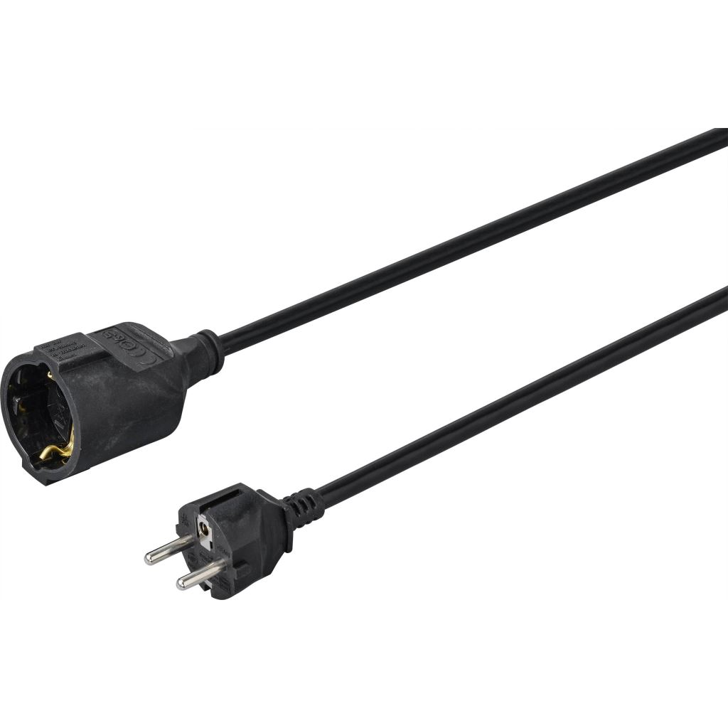 Sygonix SY-4872636 Áram Hosszabbítókábel 16 A Fekete 5.00 m (SY-4872636)