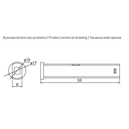  GTV Bezdotykowy włącznik uniwersalny CZARNY 12V DC